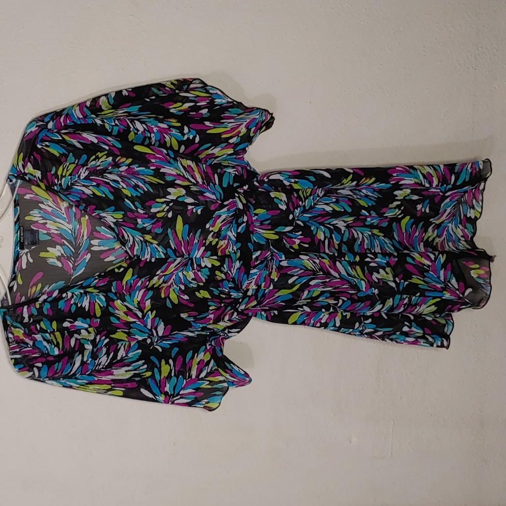 Pat Rego Women's Size Large Sheer, Back Tie, Maternity Top